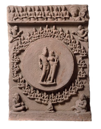 Shiva Parvati, de Makarandanagar (relieve, siglos IX-X) de Indian School