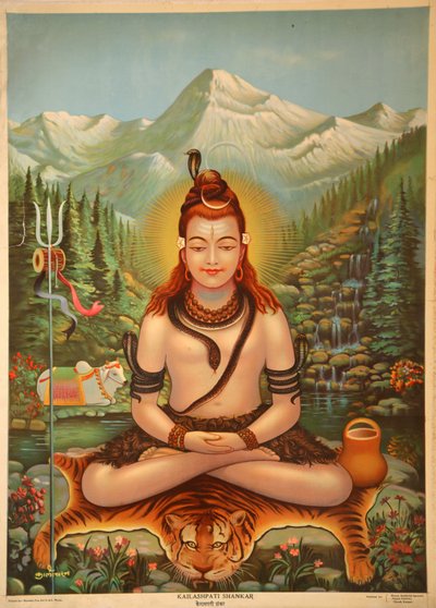 Shiva meditando de Indian School