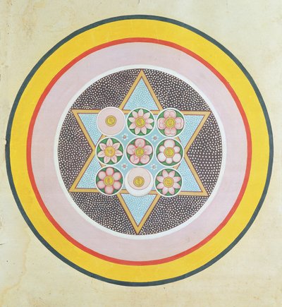 Diseño de estrella tántrica de Indian School