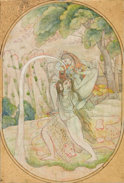 El Descenso del Ganges, c.1800 de Indian School
