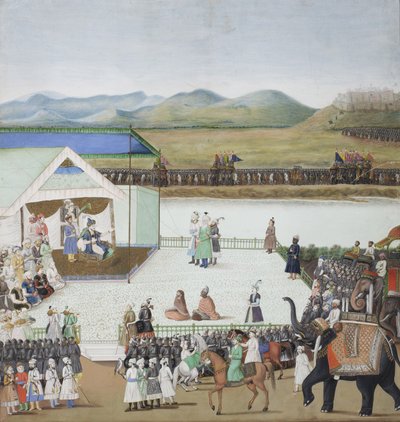 El sultán turco Bayazid llevado cautivo ante Timur de Indian School