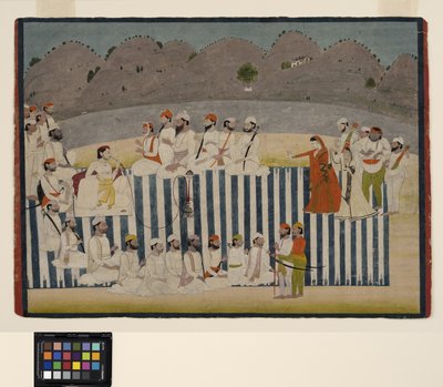 El hijo de Bahadur Singh observa una nautch, c.1800 de Indian School