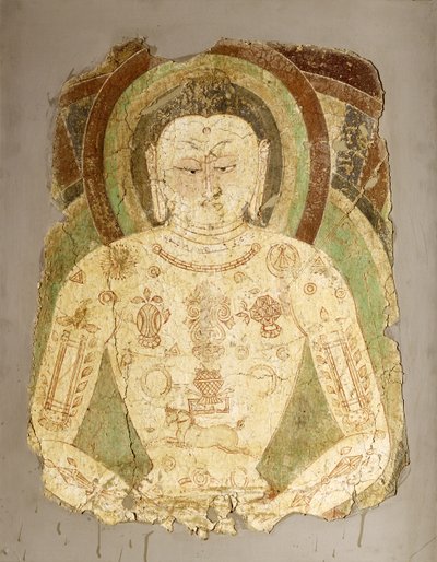 Buda Vairochana, de Balawaste, siglo VII-VIII (pintura mural) de Indian School