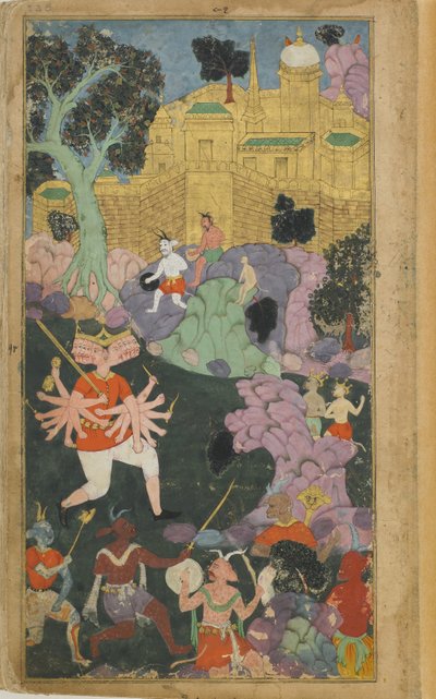 Vol.2 fol.238 Ravana y sus fuerzas toman posición frente a la ciudad de Indian School