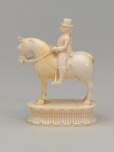 Caballero blanco, pieza de ajedrez, India, circa 1820 de Indian School