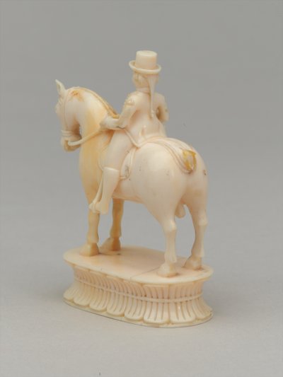 Caballero blanco, pieza de ajedrez, India, circa 1820 de Indian School