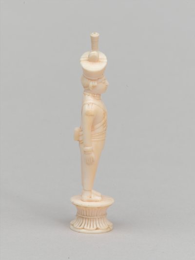 Peón blanco, pieza de ajedrez, India, circa 1820 de Indian School