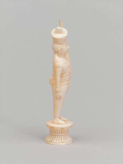 Peón blanco, pieza de ajedrez, India, circa 1820 de Indian School
