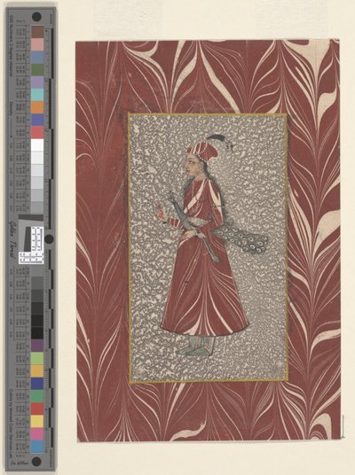 Mujer sosteniendo un pavo real, Bijapur, c.1660 de Indian School