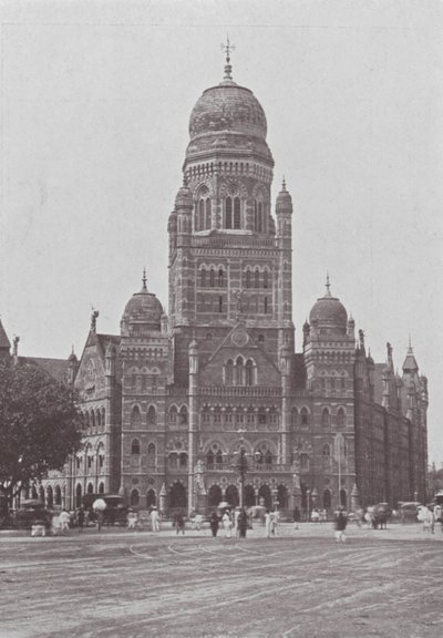 Bombay / Mumbai: La Oficina Municipal (foto b/n) de Indian photographer