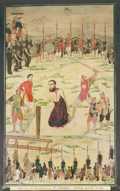 Un mártir jesuita en Tonkin, China, 1838 de Indo Chinese School