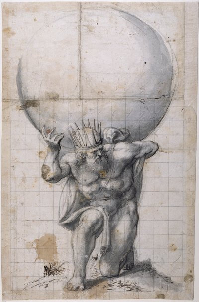 Atlas: contraventana o escena de relieve de Inigo Jones