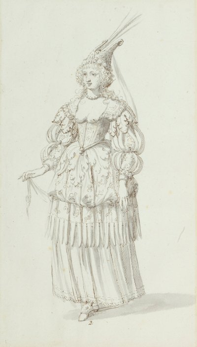Cloris: boceto alternativo para Henrietta Maria, c.1631 de Inigo Jones