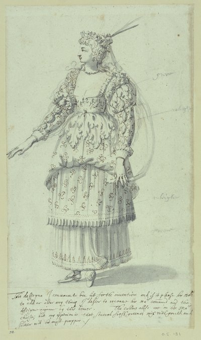 Cloris: boceto final para Henrietta Maria, c.1631 de Inigo Jones