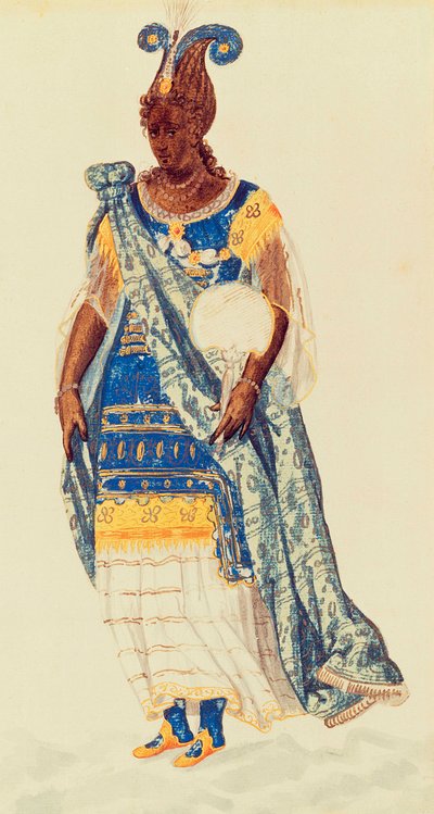 Mascarada: una hija de Níger, c.1608 de Inigo Jones