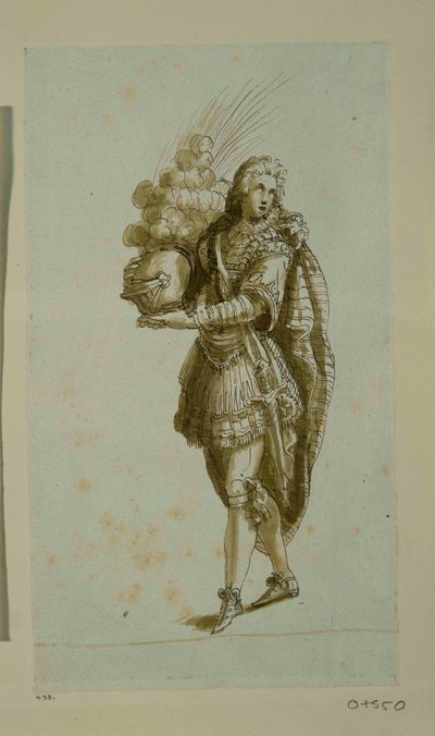 Paje portando un casco de Inigo Jones