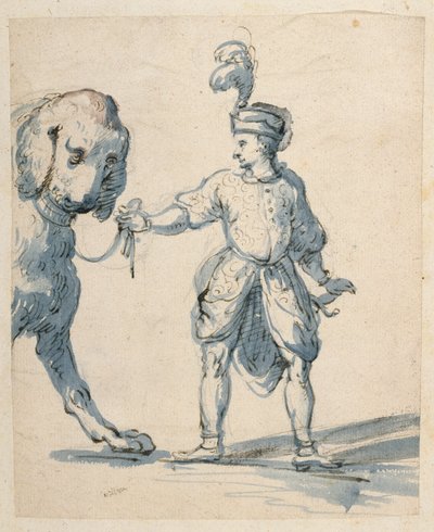 Enano polaco conduciendo un perro de Inigo Jones