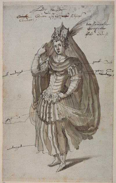 Reina Candace, c.1609 de Inigo Jones