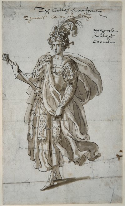Reina Tomiris de los Masagetas, c.1609 de Inigo Jones