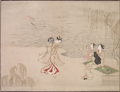 Bellezas en la orilla del mar de Ippitsusai Bunchō