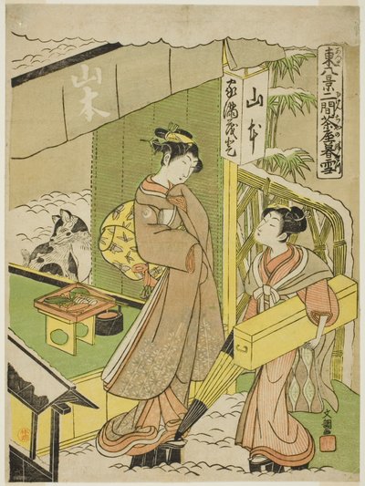 Nikenjaya no Bosetsu, de la serie "Azuma Hakkei" de Ippitsusai Bunchō