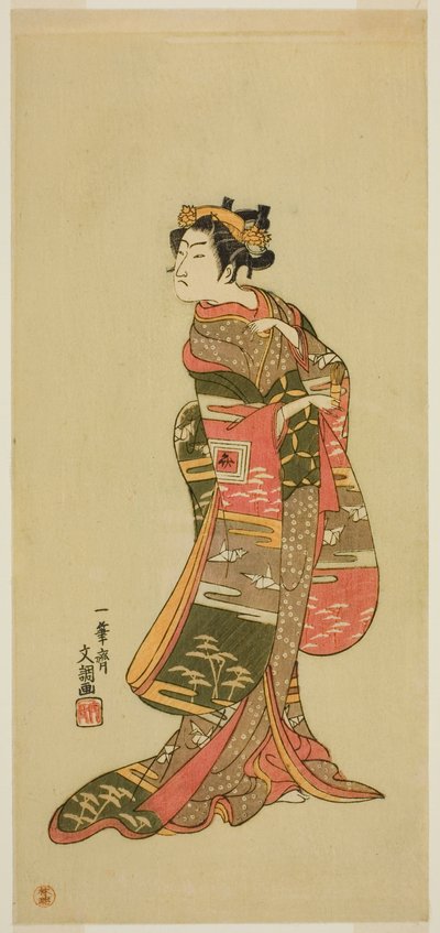 El actor Ichikawa Benzo en un papel no identificado de Ippitsusai Bunchō