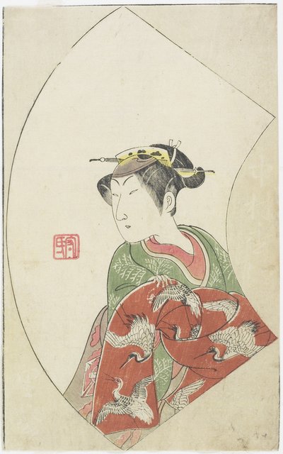 El actor Nakamuta Matsue como Riko_, 1770 de Ippitsusai Bunchō