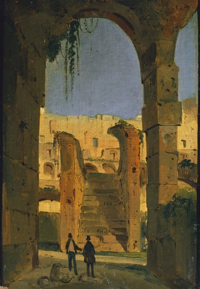 Ruinas romanas (óleo sobre lienzo) de Ippolito Caffi