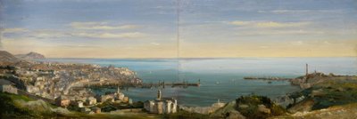 Vista de Génova con el puerto de Ippolito Caffi