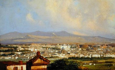Vista de Roma desde Montemario de Ippolito Caffi