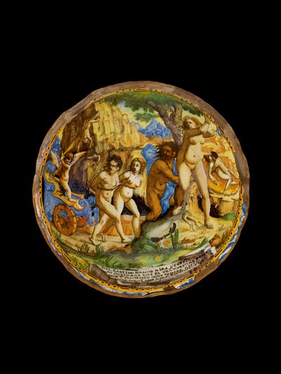 Tazón con el Castigo del Amor, c. 1660-1670 de Ippolito Rombaldoni