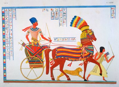 Fresco del antiguo Egipto de Ippolito Rosellini