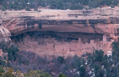 Cliff Palace en el Parque Nacional de Mesa Verde, situado en el extremo suroeste de... de Ira Block