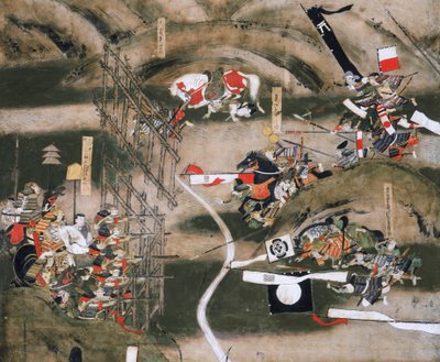Pantalla de la Batalla de Nagashino 1575, Museo del Castillo de Osaka, 2005 (foto) de Ira Block