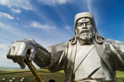 La estatua ecuestre de Gengis Kan, que forma parte del complejo de estatuas de Gengis Kan, es un..., 2015 (foto) de Ira Block