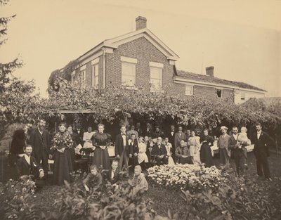 Retrato de una familia, cerca de Meadville, Pensilvania,1885-1889 (foto) de Ira E. Hall