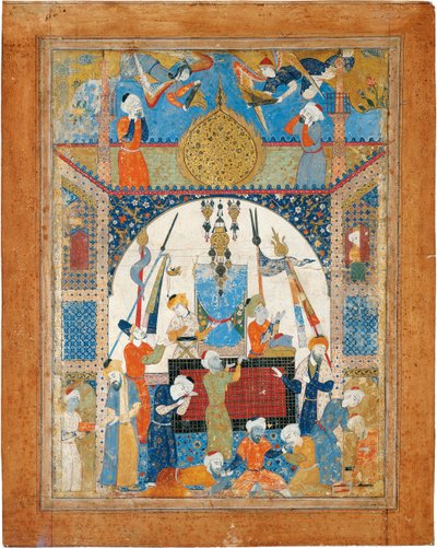 Escena de un Mausoleo de Iranian Master