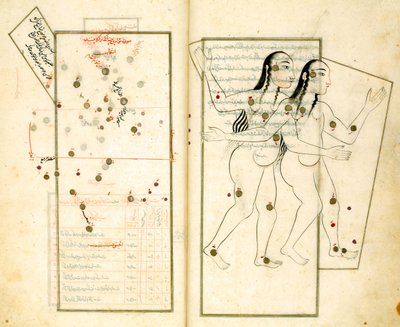 La constelación Géminis del Libro de las Estrellas Fijas de Al-Sufi de Iranian Master