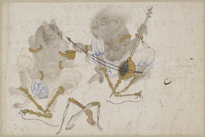 Dos demonios encadenados, siglo XV de Iranian Master