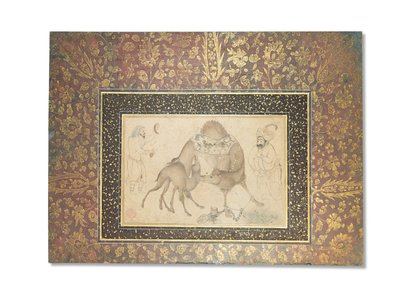 Una camella y su cría, Irán safávida, 1650-1700 de Iranian School