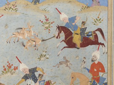 Folio de un Khamsa de Iranian School
