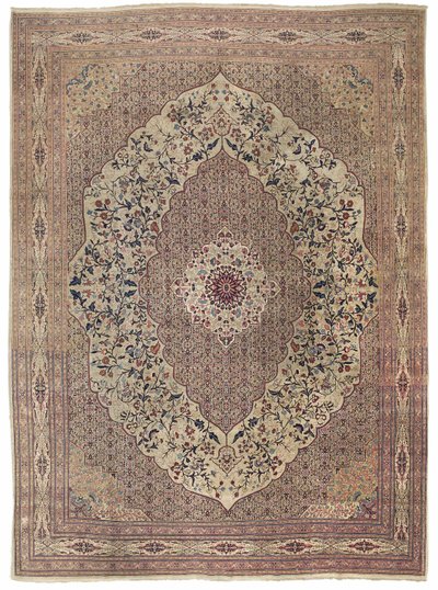 Alfombra Haji Jalili Tabriz, finales del siglo XIX de Iranian School