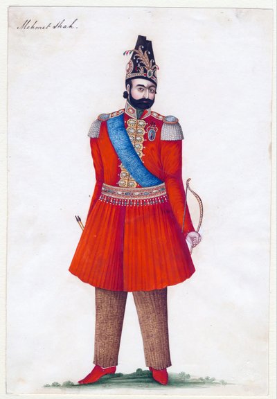 Mohammad Shah Qajar (1808-1848), rey de Persia de Iranian School