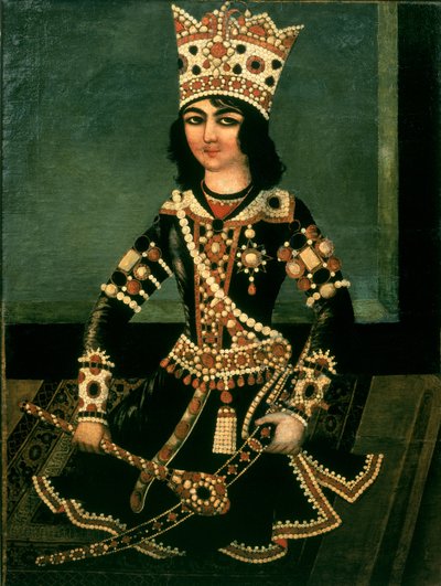 Retrato de Abbas-Minza (c.1783-1833), Príncipe de Persia, hijo de Shah Fath Ali (reinó 1797-1834) de Iranian School