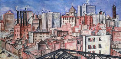 El puerto de Nueva York (óleo sobre lienzo) de Irene Reno