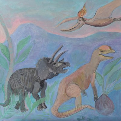 Dinosaurios de la selva primitiva de Iria Fernandez