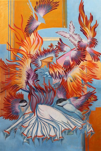 Recreado Chickadees, 2015 de Irina Corduban