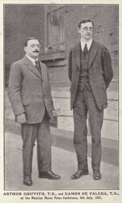 Arthur Griffith y Eamon de Valera de Irish Photographer