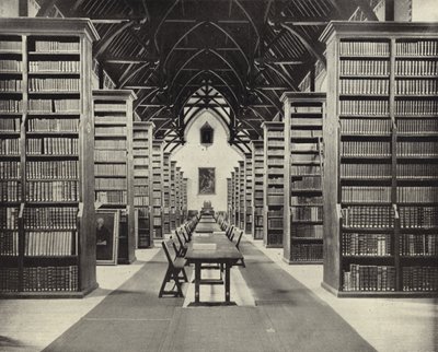 La biblioteca, Colegio de Maynooth (foto en blanco y negro) de Irish Photographer