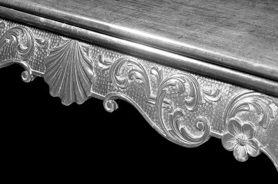 (detalle) de una mesa de cartas de Jorge III, c.1765 de Irish School